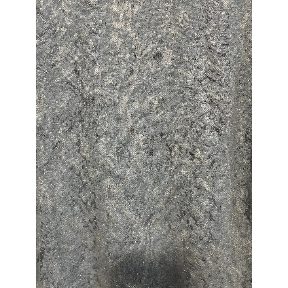 Chicos Sweater Long Sleeve Animal Print Silver Gold Size 2 Large Metallic - Picture 2 of 10
